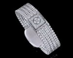 Green dial 5738 watch with silver-tone chain-link bracelet - bracelet clasp